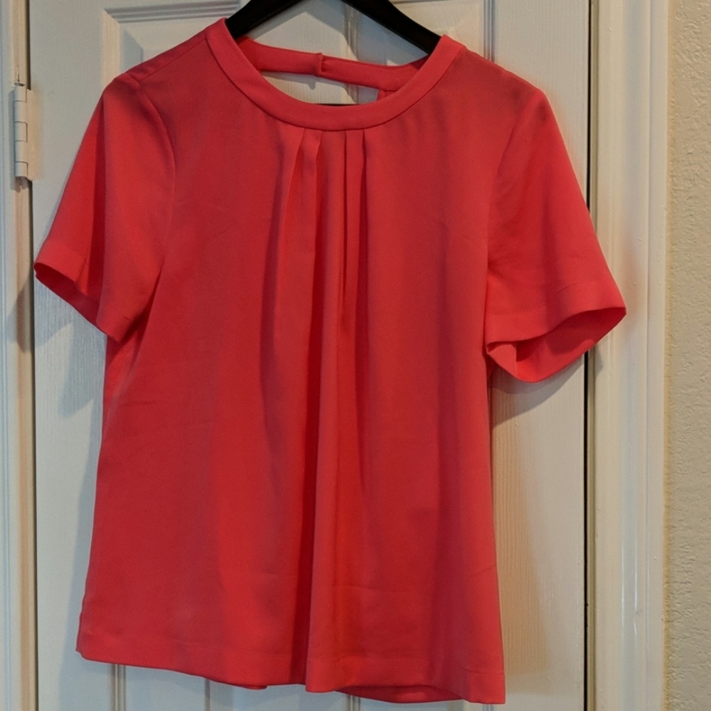J Crew short Sleeve Coral Blouse